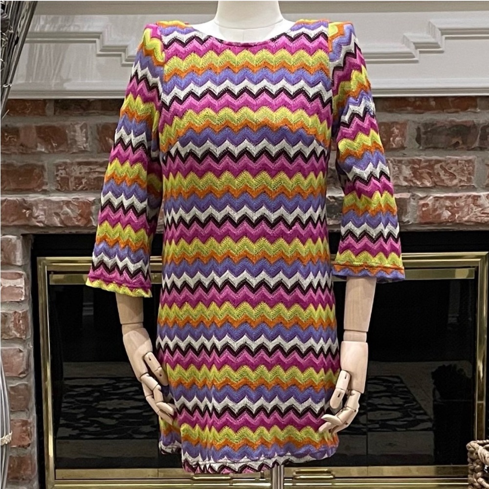 The Impeccable Pig retro hippie chevron knit dress/ S /Excellent condition